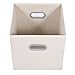 MaidMAX Storage Bins 12x12x12, for Home Organization and Storage, Toy Storage Cube, Closet Organizers and Storage, with Dual Plastic Handles, Beige, Set of 6