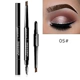 Eyebrow Makeup Kit, Staron 3 In 1 Waterproof Multifunctional Automatic Eyebrow Pencil + Powder + Eyebrow Brush Pigment Beauty Makeup Kit (D)
