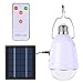 ELlight Portable LED Solar Lights with Hook, Remote Control Dimmable E27 Indoor Solar Lamp for Chicken Coop Shed Camping Tent Power Outage Home Emergency