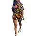 Annystore Short Set Outfit for Women - Casual Sport 2 Piece Short Sleeve Print Top Bodycon Short Pants Set