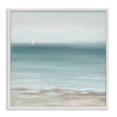 Stupell Industries Faraway Boat on Ocean Framed Giclee Wall Art Design by Nan,…