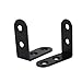 uxcell 42mmx42mmx17mm L Shape Angle Bracket Corner Brace Joint Fastener Black 30pcs