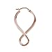 Hoops & Loops Rose Gold Flashed Sterling Silver Round Tube Figure 8 Infinity Polished Drop Earrings