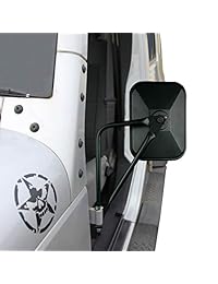 Espejos de aventura de fácil instalación Dewstone + producto bono. Para todos Jeep Wrangler LJ JK TJ YJ CJ. El espejo de bisagra de puerta original de 1 paso fácil de instalar para una conducción segura de las puertas. A prueba de golpes.