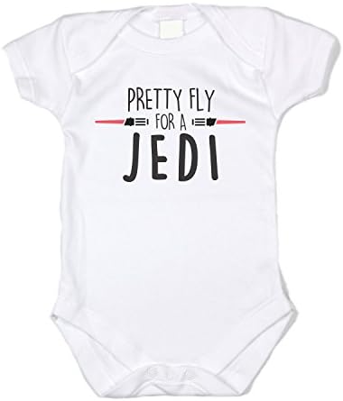 Baffle Star Wars Inspired "Pretty Fly for a Jedi" Black Text, White Onesie