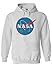 Nasa National Space Administration Logo White Men Women Unisex Hooded Sweatshirt Hoodie-S