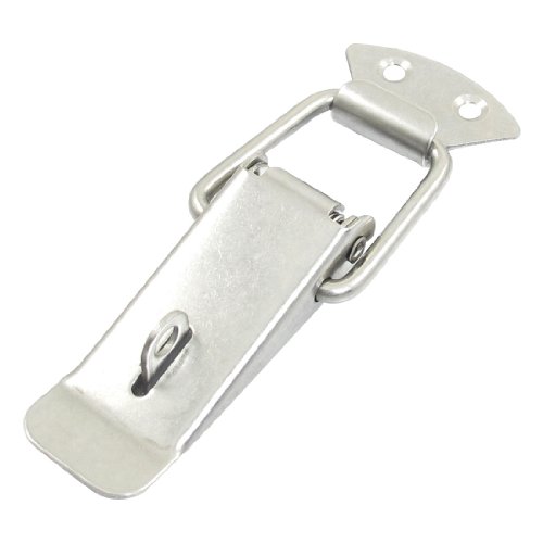 Uxcell Spring Loaded Straight Loop Latch Catch Hasp Padlock, 4.4-Inch