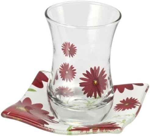 Margarita - Turkish tea-glass of 100 ml with a square saucer