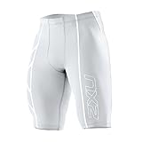 2XU Men's Compression Shorts, White, Small