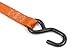 Powertye 1in x 15ft Rubber Handle Yellow-Zinc Ratchet Straps with 4in S-Hooks - 500 lb. Working Load Limit / 1,500 lb. Breaking Strength - Made in USA - Orange (4-Pack)