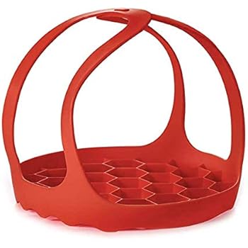 Millmus Pressure Cooker Sling Silicone Bakeware Sling for Instant Pot 6/8Qt (Red)