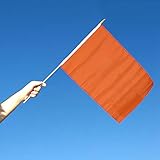 Solid Orange 12x18in Stick Flag