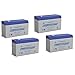 Power Sonic PS-1290 12 Volt 9 Amp Hour Rechargeable SLA Battery - Pack of 4