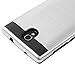 ZTE ZMAX 2 Case, Kaesar [Slim Fit] [Shock Absorption] [Impact Resistant] [Heavy Duty] Brushed Metal Texture Hybrid Dual Layer Slim Protector Case Cover for ZTE ZMAX 2 - Silver