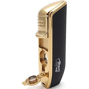 Tripple Torch Cigar Lighter - with Built in Cigar Punch