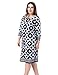 Chicwe Women's Plus Size Cashmere Touch Printed Shift Dress - Knee Length Work and Casual Dress