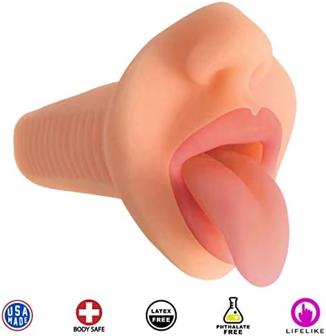Curve Novelties Courtney Deep Throat Vibrating Mouth Stroker, Vanilla