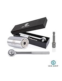 Juego de 3 herramientas universales DIA-GRIP (0.276 0.748 in) con llave de carraca de Bushing, juego de adaptador de broca multifuncional profesional Handyman especial.