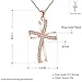 Cos2be Cubic Zirconia Faith Hope Love Cross Pendant Necklace,18