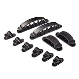 eBoot 10 Pieces Plastic Computer Networking Wire Cable Clip Organizer, Black