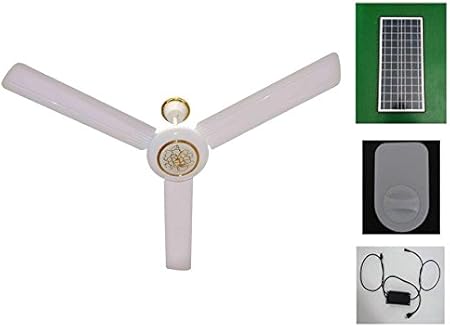 Solar Ceiling Fan 24h Runs Ac Dc Converter Solar Panel 48 56