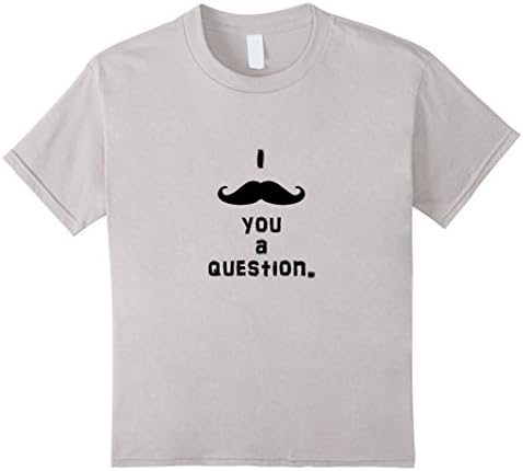 unisex-child I mustache you a question 4 Silver