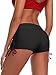 MiYang Women's Solid Black Beach Pant Bikini Bottom Adjustable Tie Boy Short L (Waist 30.5