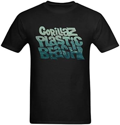 Zoey De Men's Gorillaz Plastic Beach Ablum Art Design T-Shirt
