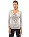 PattyBoutik Women's Cowl Neck 3/4 Sleeve Top