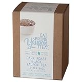 CatSpring Yaupon Box of Individual Tea Bags - Marfa Dark Roast Black Yaupon - Naturally Caffeinated & Made in the USA {16 Bags}