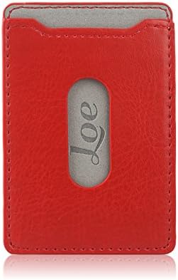 LOE Men's Stick-On Credit Card Holder For Smartphones, iPhone 6, 6 Plus Red
