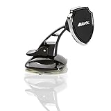 Nordic Magnetic Shield: Universal Black Shield-Shaped Cell Phone Holder for Vehicle or Car Glass or Dash Mount, 30-Second Install with 4 N52 Magnets