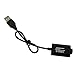 Nasin USB Cable Charger with Adapter for Ecigarette Battery(Black)