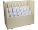 Adir Wood Mobile Document Roll File Cabinet with 21 Compartments