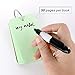 350 Pieces 3.5 x 2.2 Inches Multicolor Kraft Paper Binder Ring Easy Flip Flash Card/Study Cards/Memo Scratch Pads/Bookmark/Note Card/Index Card Stock/DIY Greeting Card(50 Sheets per Set)