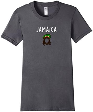 Women's Jamaica Rasta T-shirt Jamaican Rastafarian Tee  Large Asphalt