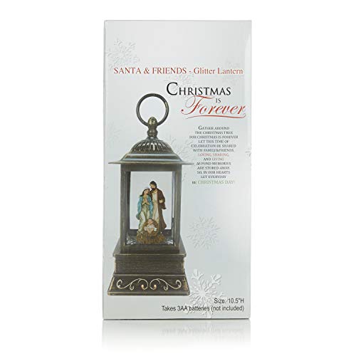 ReLive Christmas Light-Up Snow Globe - Nativity Scene - 10 Inch