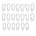 Mini Hanging Buckle, Pack of 20Pcs Metal Spring Backpack Clasps Carabiners Hook EDC Keychain Fishing Camping Bottle Hooks Paracord Tactical Survival Gear (Silver)