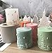 Christmas Candle Molds Silicone DIY Candle Making Supplies Moulds Round Pillar Shape with Embossed Christmas Tree and Elk Reindeer Pattern