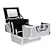 Amdirect Fashion Makeup Travel Case Jewelry Box Lockable Cosmetic Organizer