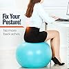 Exercise-Ball-Chair-55cm-65cm-75cm-Yoga-Ball-Stability-Ring-For-Pregnancy-Balance-Pilates-or-Birthing-Therapy-Use-at-Office-Gym-or-Home-Anti-Burst-and-Anti-Slip-Premium-Grade Exercise Ball Chair (55cm, 65cm & 75cm) - Yoga Ball & Stability Ring. For Pregnancy, Balance, Pilates or Birthing…