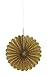 Gold Solid Tissue Paper Fans - 6