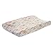 Lambs & Ivy Family Tree Coral/Gray/Gold Feather Changing Pad Cover