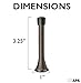 Ilyapa Spring Door Stops - 10 Pack 3 ¼ Inch Heavy Duty Door Stop - Traditional Spring Door Stop - Oil Rubbed Bronze w/Rubber Bumper