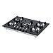 Empava 30 Inch Gas Cooktop LPG/NG Convertible with 5 Italy SABAF Burners Tempered Glass in Black