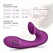 Adorime G-Spot Vibrator with Tongue Stimulator, Adjustable 3 Speeds Clitoris Massager & 9 Vibration Patterns Dildo Vibrator Dual Stimulation Rechargeable Waterproof Sex Toy for Women