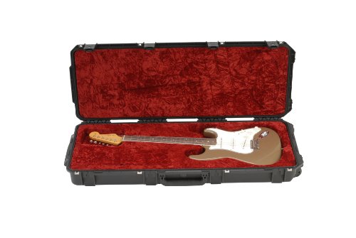 SKB Injection molded Strat/TeleFlight Case - TSA Latches, w/wheels