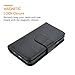 iPhone 6S Plus Case, HESPLUS [Detachable Wallet] iPhone 6 Plus Wallet Case with [9 Card Slot][ID Holder][Wrist Strap] - Premium Magnetic Leather Flip Cover Case for iPhone 6/6S Plus - Black