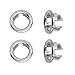 Kitchen Bathroom Basin Sink Hole Round Trim Chrome Overflow Cover Replacement Part, Pack of 4