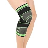 Knee Brace Support with Adjustable Compression Straps for Running ,Jogging, Cross Fit, Sports, Joint Pain Relief. Arthritis and Injury Recovery -Single Wrap (X-Large)